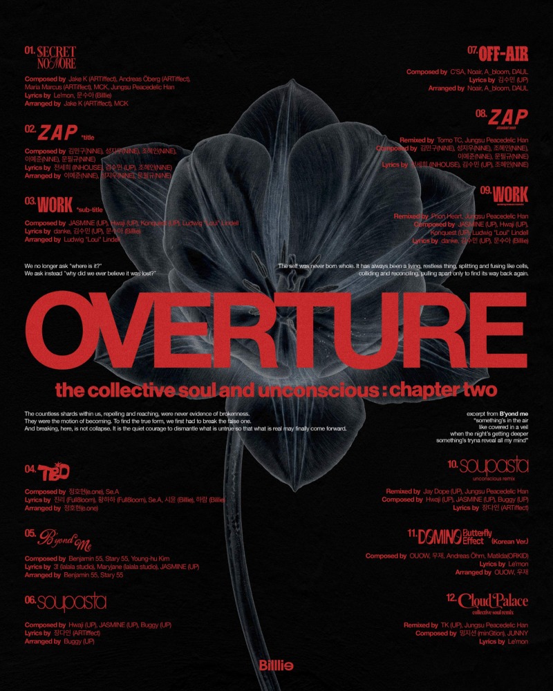 빌리_정규 1집 _the collective soul and unconscious chapter two_ 트랙리스트.jpg
